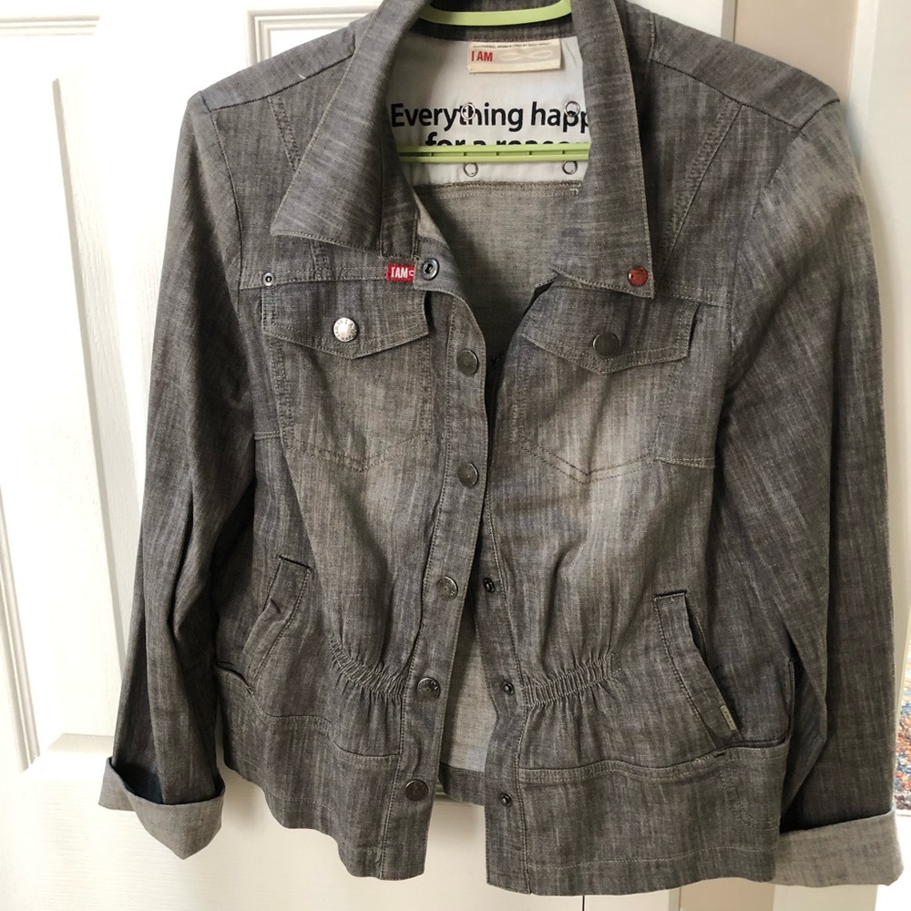 I.AM.GIA Gray Jean Jacket with Elastic Waist - SOLD